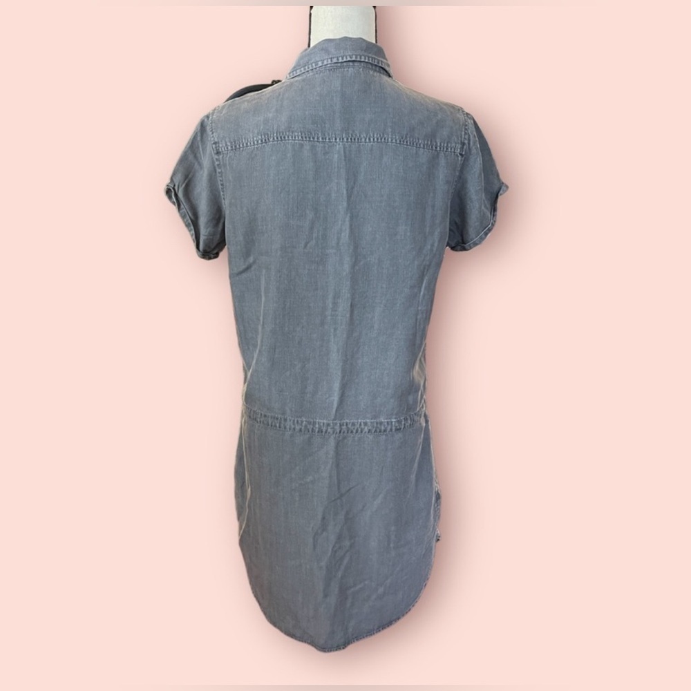 Lovestitch Casual Chambray Benji Shirt Dress w/cinched waist. Large. - Picture 15 of 16